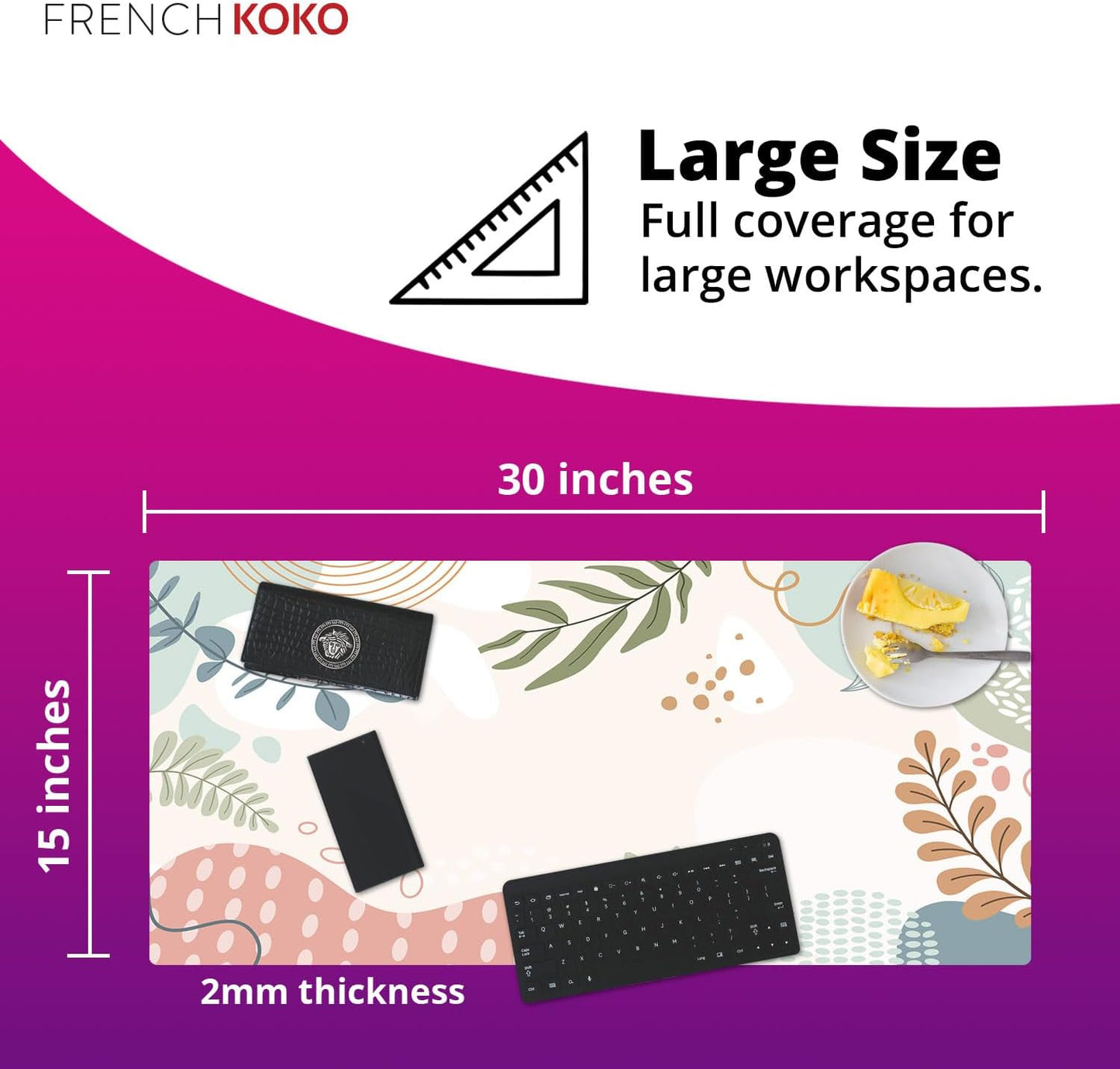 Large Desk Mat - XL Desk Pad for Keyboard & Mouse - Cute Home Office Essentials