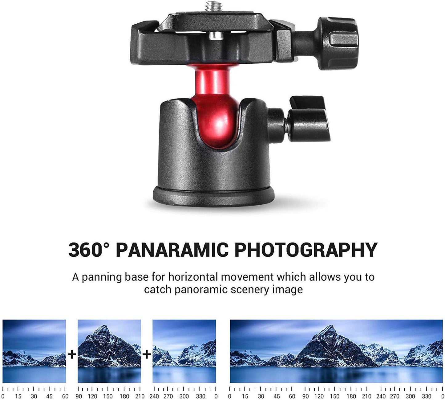 Tabletop Tripod, Mini Desktop Travel Tripod Aluminum Alloy with 360 Degree Ball Head and Quick Release Plate Lightweight and Portable for Compact Cameras Dslrs, Phone, Gopro(Black)- BUT2287