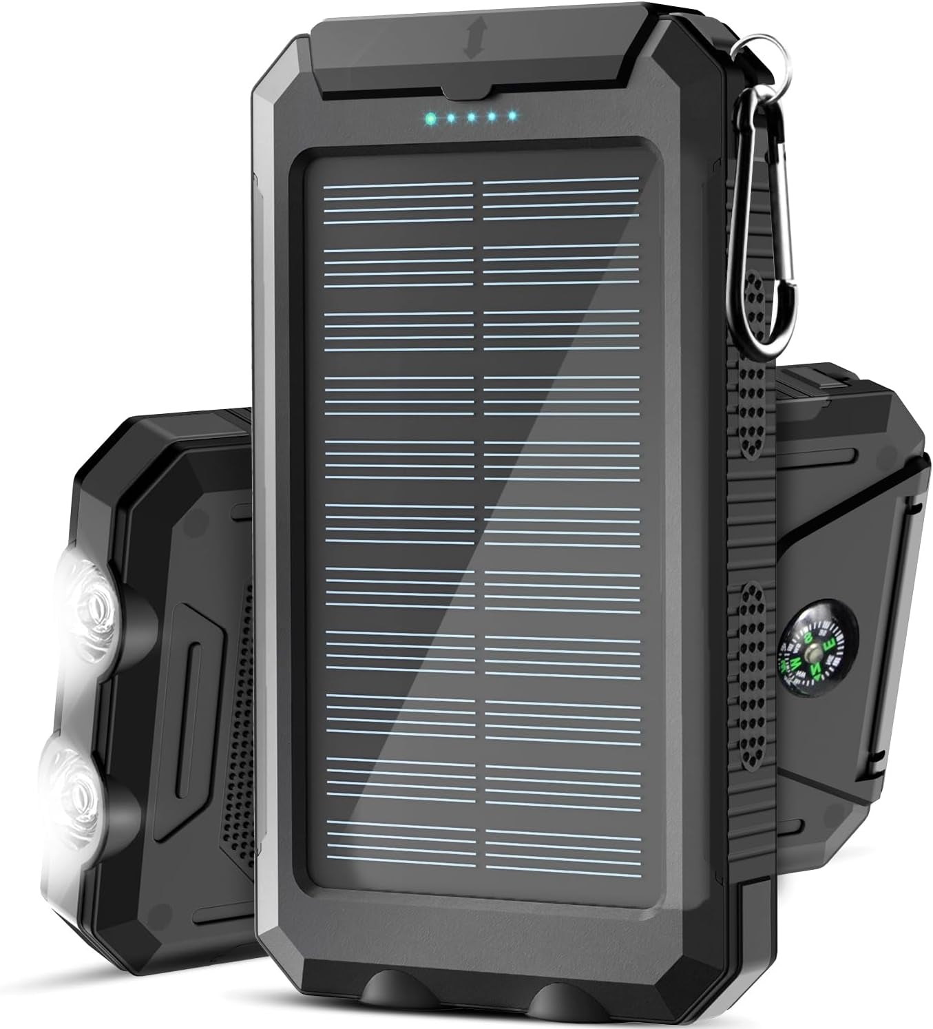 Solar Charger,38800Mah Solar Power Bank,Waterproof External Backup Battery Power Pack with USB C Input/Output/Led Flashlights Compatible with Iphone, Samsung, Ipad, Suitable for Outdoor, Camping